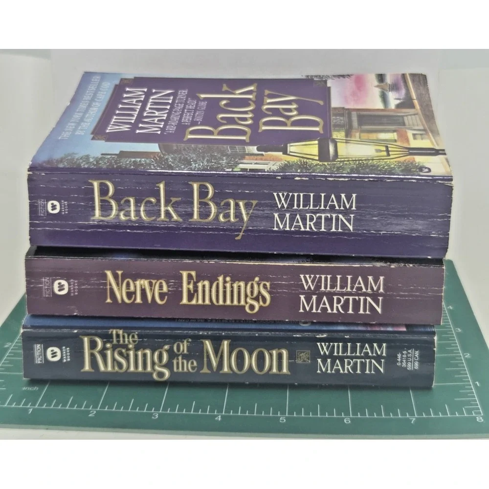 William Martin Lot of 3 PB Books: Back Bay, Nerve Endings, Rising Of The Moon